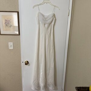 Dave & Johnny white prom dress